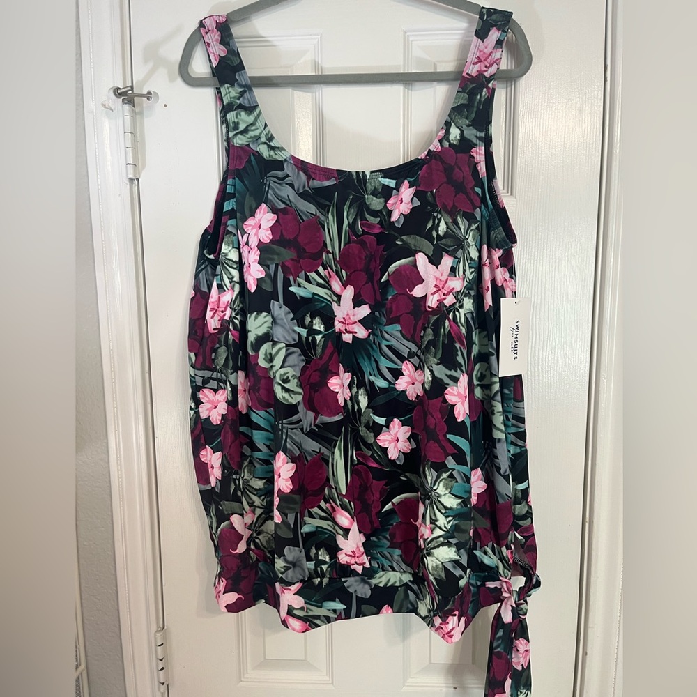 Women’s Plus Swim Tank Sz24 New Tags bralette interior Swimsuits for All